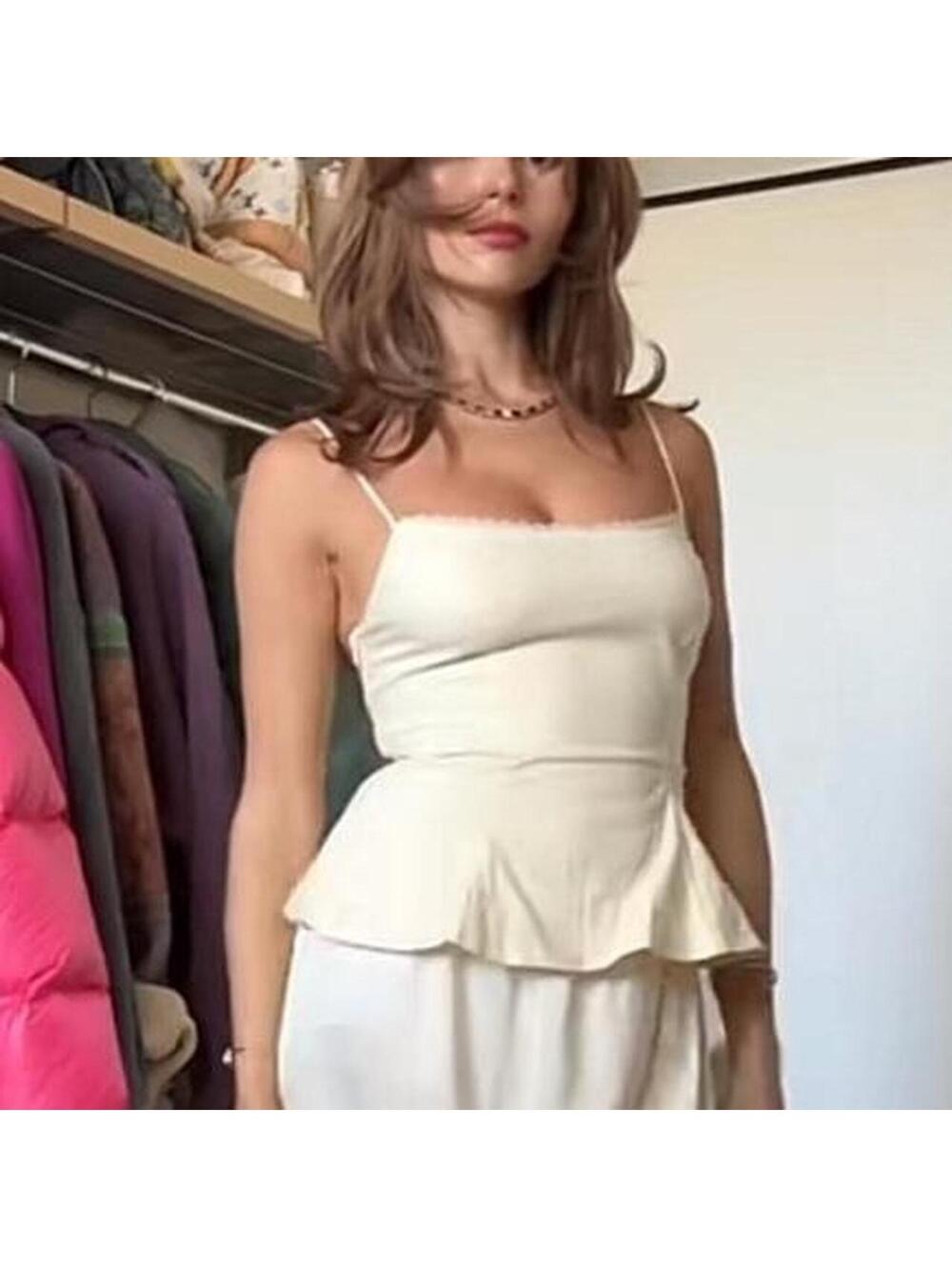 Reformation Genevieve Top in Sugar